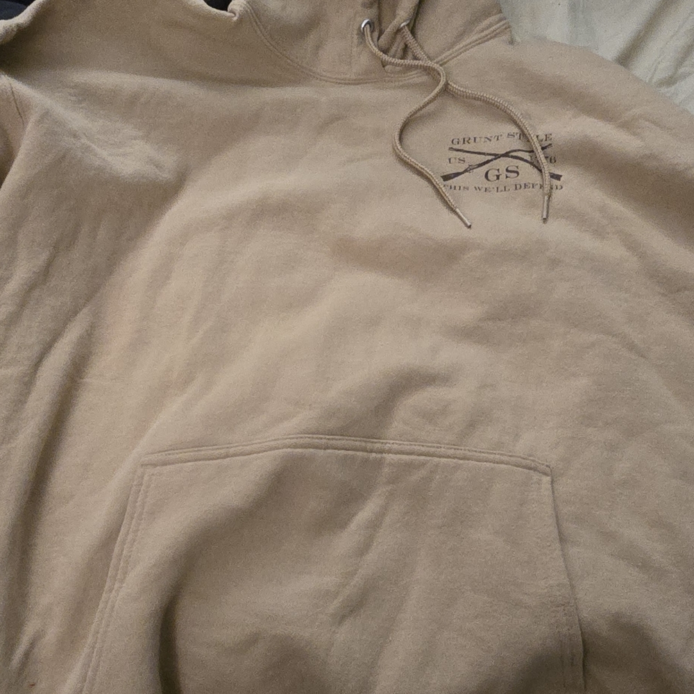 Grunt Style Beige Hoodie for Men